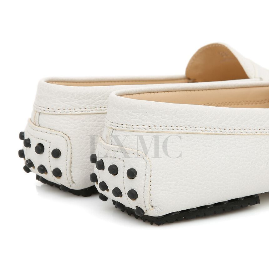 Tods White Moccasin Loafers Driving Shoes - Size 38 [SKU] - Image 5